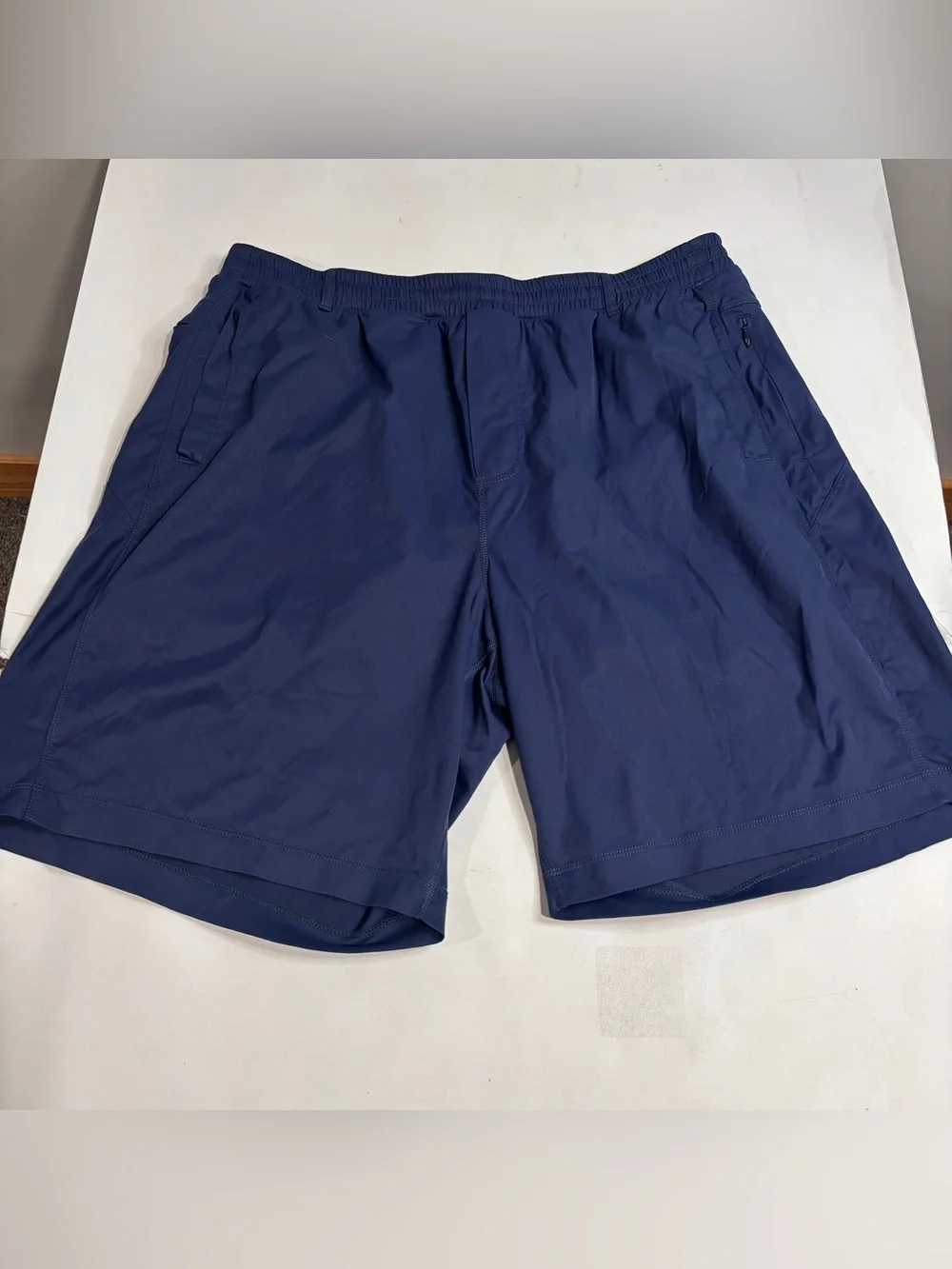 Birddogs Lined Hybrid Shorts Mens 3XL Navy Blue Athleisure Training Stretch